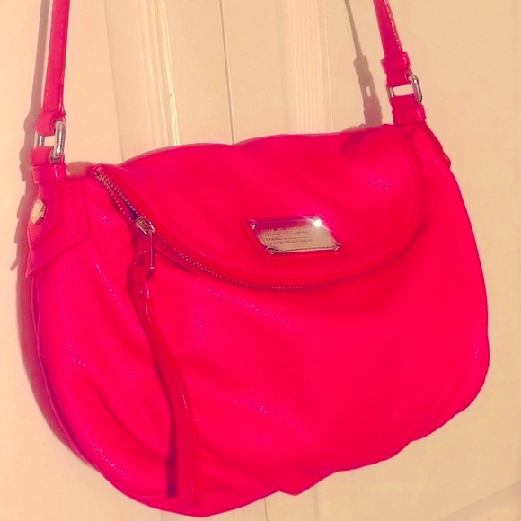 Marc by Marc Jacobs Hot Pink Leather Classic Q Natasha Shoulder Bag Large - Picture 1 of 6